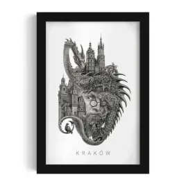 ozdobny-scienny-obraz-w-ramie-z-grafika-krakow-grafika-alicji-kocurek-20x30