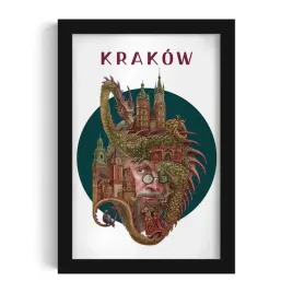 ozdobny-scienny-obraz-w-ramie-z-grafika-krakow-autorka-alicja-kocurek-20x30
