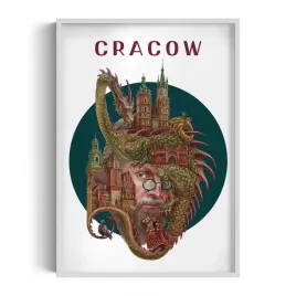 obraz-w-ramie-plakat-ramka-cracow-grafika-autorstwa-alicji-kocurek-70x100