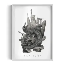 obraz-dekoracja-na-sciane-new-york-grafika-autorstwa-alicji-kocurek-50x70