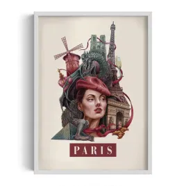 ozdobny-scienny-obraz-w-ramie-do-salonu-paris-grafika-alicji-kocurek-50x70