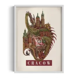ozdobny-scienny-obraz-w-ramie-z-grafika-cracow-grafika-alicji-kocurek-50x70