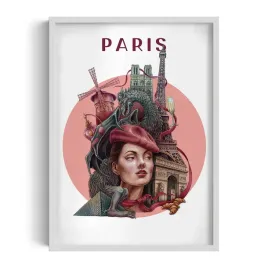scienny-obraz-do-salonu-kuchni-paris-grafika-autorstwa-alicji-kocurek-50x70