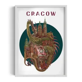 ozdobny-scienny-obraz-w-ramie-cracow-grafika-autorstwa-alicji-kocurek-50x70