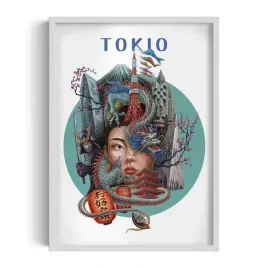 ozdobny-scienny-obraz-w-ramie-do-salonu-tokio-grafika-alicji-kocurek-50x70