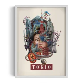 ozdoba-obraz-z-grafika-w-pieknej-ramie-tokio-autorka-alicja-kocurek-50x70