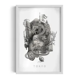 ozdoba-obraz-z-grafika-w-pieknej-ramie-tokyo-grafika-alicji-kocurek-40x60