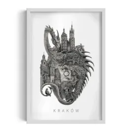 ozdobny-scienny-obraz-w-ramie-z-grafika-krakow-grafika-alicji-kocurek-40x60