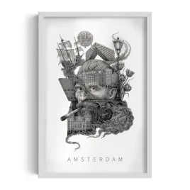 dekoracyjny-obraz-scienny-do-pokoju-amsterdam-grafika-alicji-kocurek-40x60