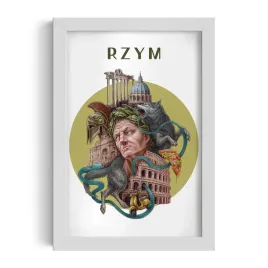 ozdobny-scienny-obraz-w-ramie-z-grafika-rzym-grafika-alicji-kocurek-20x30