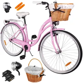 rower-miejski-maltrack-citybike-dreamer-1-speed-pink-28-koszyk-bialy