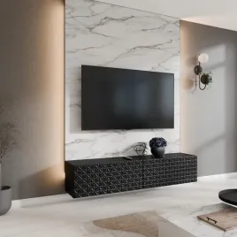 szafka-rtv-wiszaca-cali-szerokosc-200-cm-czarna-ryflowany-front-kalejdoskop