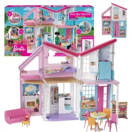 barbie-malibu-domek-dla-lalek-2-poziomy-6-pokoi-25-akcesoriow-mattel-fxg57