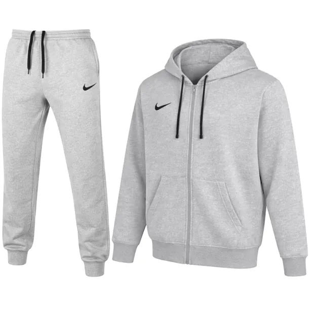 Nike dres męski komplet dresowy spodnie bluza bawełna ROZPINANA SZARY S