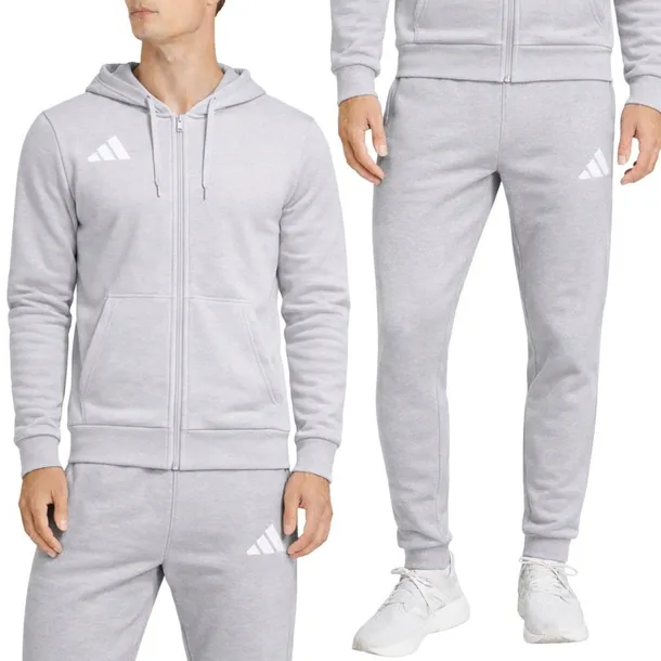 Adidas dresy męskie adidas Entrada 26 Full Zip Hoody szary rozmiar M