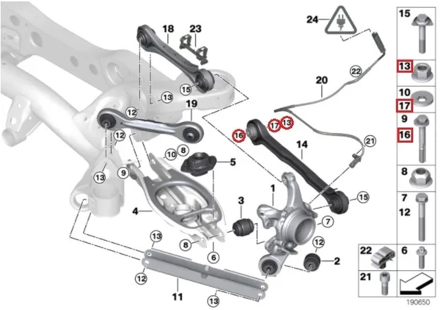 sruba-mimosrodowa-wahacza-tyl-bmw-e90-e91-e81-e87-stan-nowy