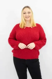 czerwony-cieply-sweter-damski-z-dekoltem-v-uni