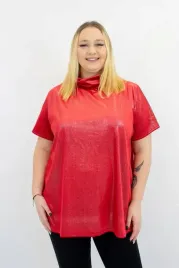 czerwona-blyszczaca-bluzka-damska-z-golfem-i-krotkim-rekawem-uni
