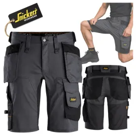 spodenki-robocze-meskie-krotkie-spodnie-elastyczne-snickers-premium-stretch