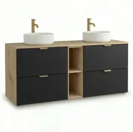 szafka-140-cm-z-regalem-2-umywalki-nablatowe-czarna-dab-artisan-orio