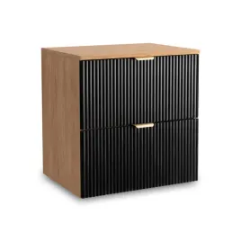 szafka-pod-umywalke-60-cm-czarna-orzech-2-ryflowane-szuflady-willy