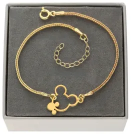 zlota-gruba-bransoletka-myszka-mickey-pudelko-srebro-925-pozlacane-17-cm