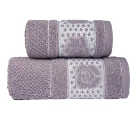 recznik-dotti-z-bordiura-kropki-kwiaty-70x130-lavender-twist-fioletowy