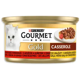mokra-karma-dla-kota-wolowina-kurczak-w-sosie-pomidorowym-gourmet-gold-85g