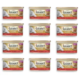 mokra-karma-dla-kota-z-wolowina-i-kurczakiem-w-sosie-gourmet-gold-12x85g