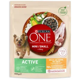 karma-dla-psow-malych-ras-kurczak-i-ryz-purina-one-mini-small-active-800g