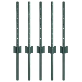 slupek-ogrodzeniowy-5-szt-zielony-80-cm-stal