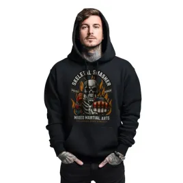 bluza-czarna-meska-z-kapturem-nadruk-boks-skeletal-smasher