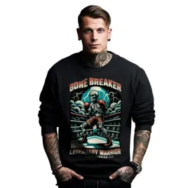 bluza-czarna-meska-nadruk-bone-breaker-legendary-warrior