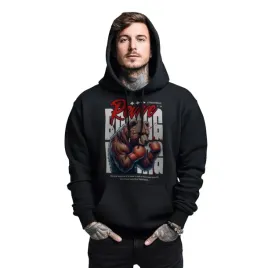 bluza-czarna-meska-z-kapturem-nadruk-boks-revive-boxing-bear