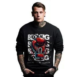 bluza-czarna-meska-nadruk-boxing-gloves