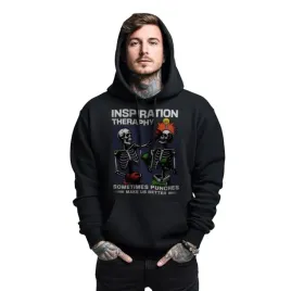 bluza-czarna-meska-z-kapturem-nadruk-boks-boxing-skeleton