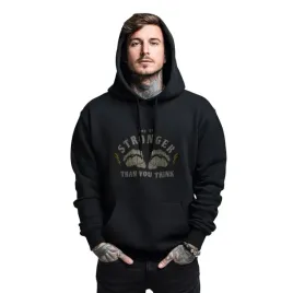 bluza-czarna-meska-z-kapturem-nadruk-boks-stronger-than-you-think