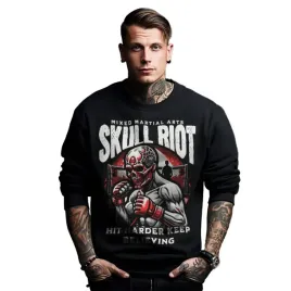 bluza-czarna-meska-nadruk-hit-harder-keep-believing