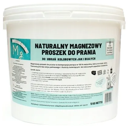 PROSZEK DO PRANIA MAGNEZOWY naturalny CZYSTY SKŁAD białe kolorowe eko 5kg