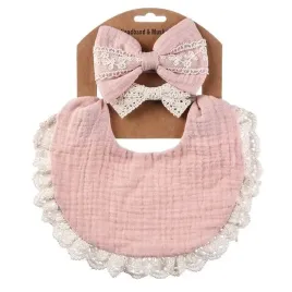 zestaw-dwustronny-sliniaczek-i-opaski-z-kokarda-vintage-muslin-z-koronka