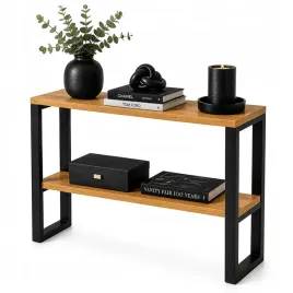 konsolka-konsola-toaletka-loft-90x25x87-profil-6x2-czarny-dab-craft-zloty