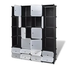 szafa-modulowa-18-przegrod-czarno-biala-37-x-146-x-1805-cm