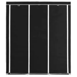 szafa-z-przegrodami-i-drazkami-czarna-150x45x175-cm-tkanina