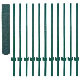siatka-ogrodzeniowa-ze-slupkami-stal-25-x-1-m-zielony