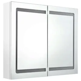 szafka-lazienkowa-z-lustrem-i-led-lsniaca-biel-80x12x68-cm