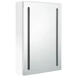 szafka-lazienkowa-z-lustrem-i-led-lsniaca-biel-50x13x70-cm