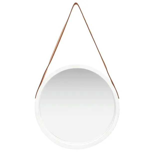 lustro-scienne-na-pasku-50-cm-biale-ksztalt-heksagon