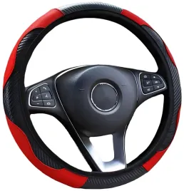 pokrowiec-na-kierownice-nakladka-carbon-czarno-czerwony