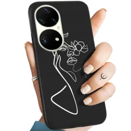 etui-matowe-do-huawei-p50-pro-wzory-line-art-kreska-linia-obudowa-pokrowiec