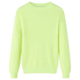 sweter-dzieciecy-z-dzianiny-zolty-neonowy-116